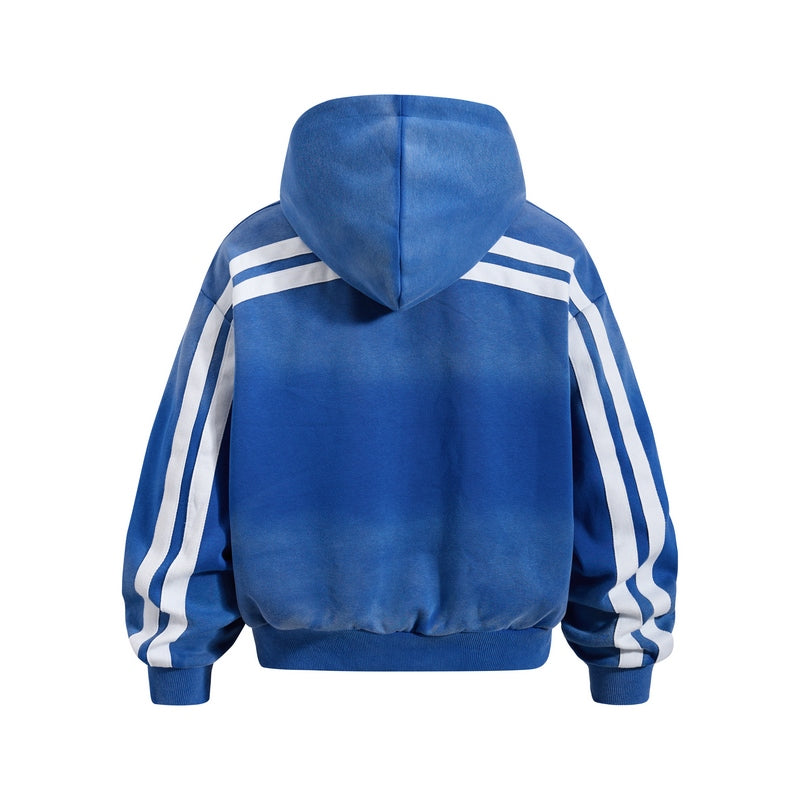 Omygoods Washed Stripe Barrel Sweatpants