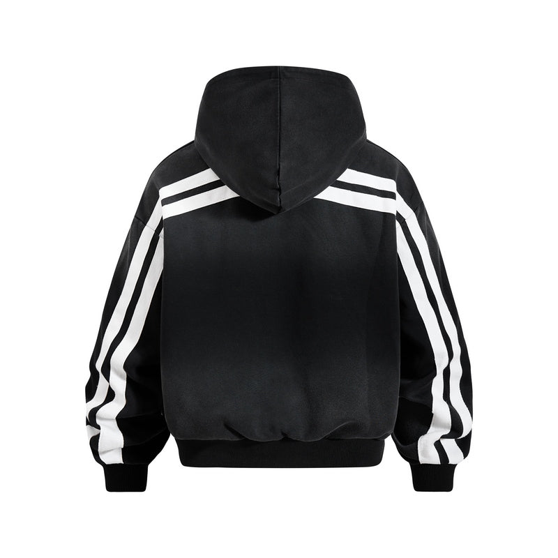 Omygoods Washed Stripe Barrel Sweatpants