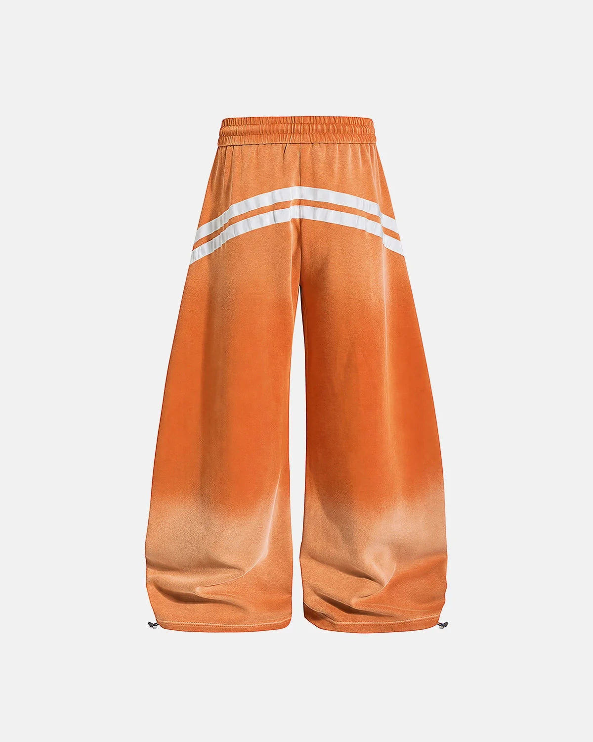 Omygoods Washed Stripe Barrel Sweatpants