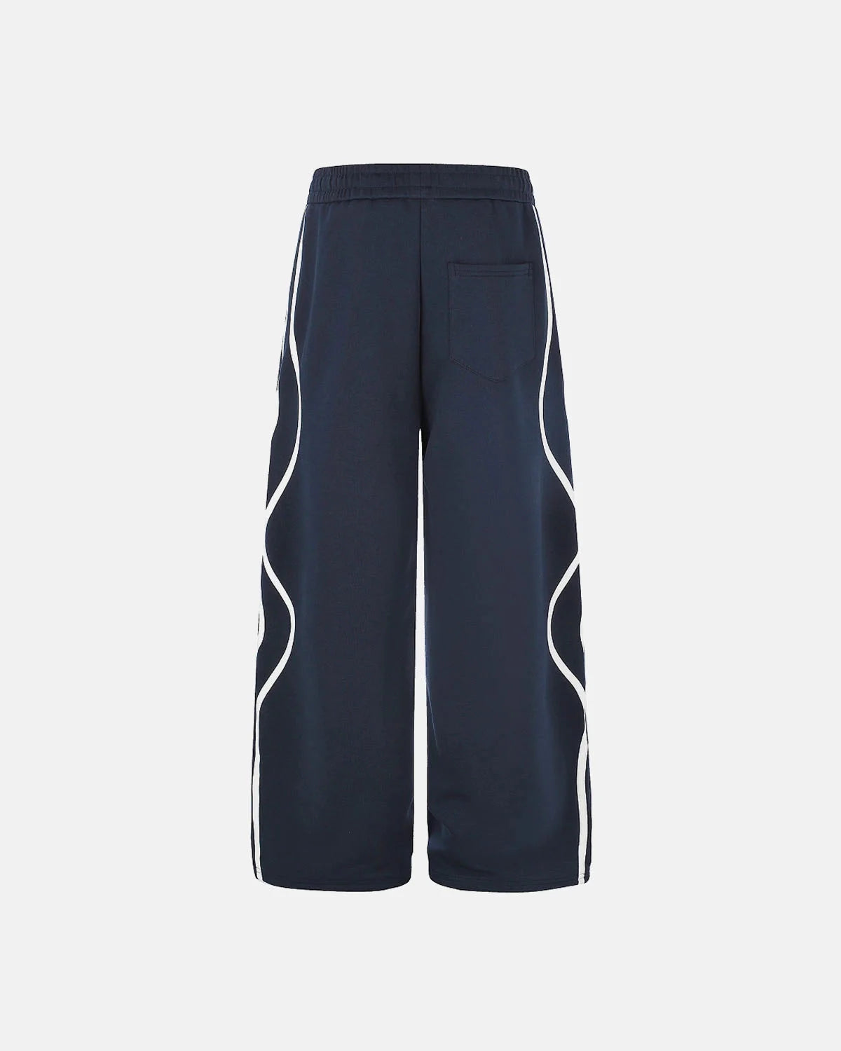Omygoods Wave Stripe Wide-Leg Sweatpants
