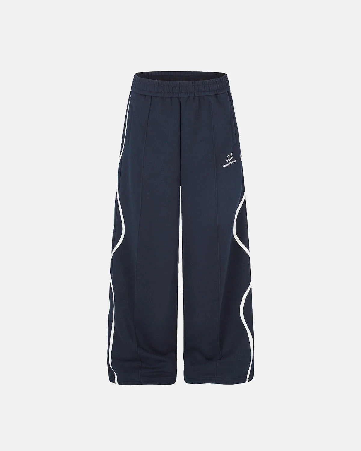 Omygoods Wave Stripe Wide-Leg Sweatpants
