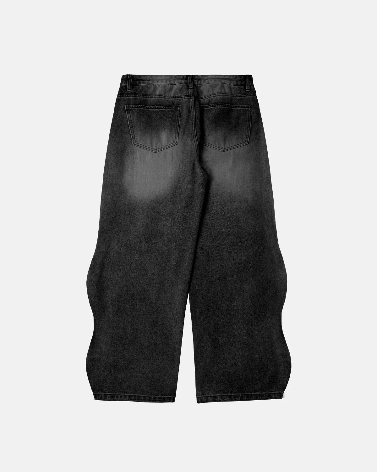 Omygoods Wave Washed Baggy Jeans