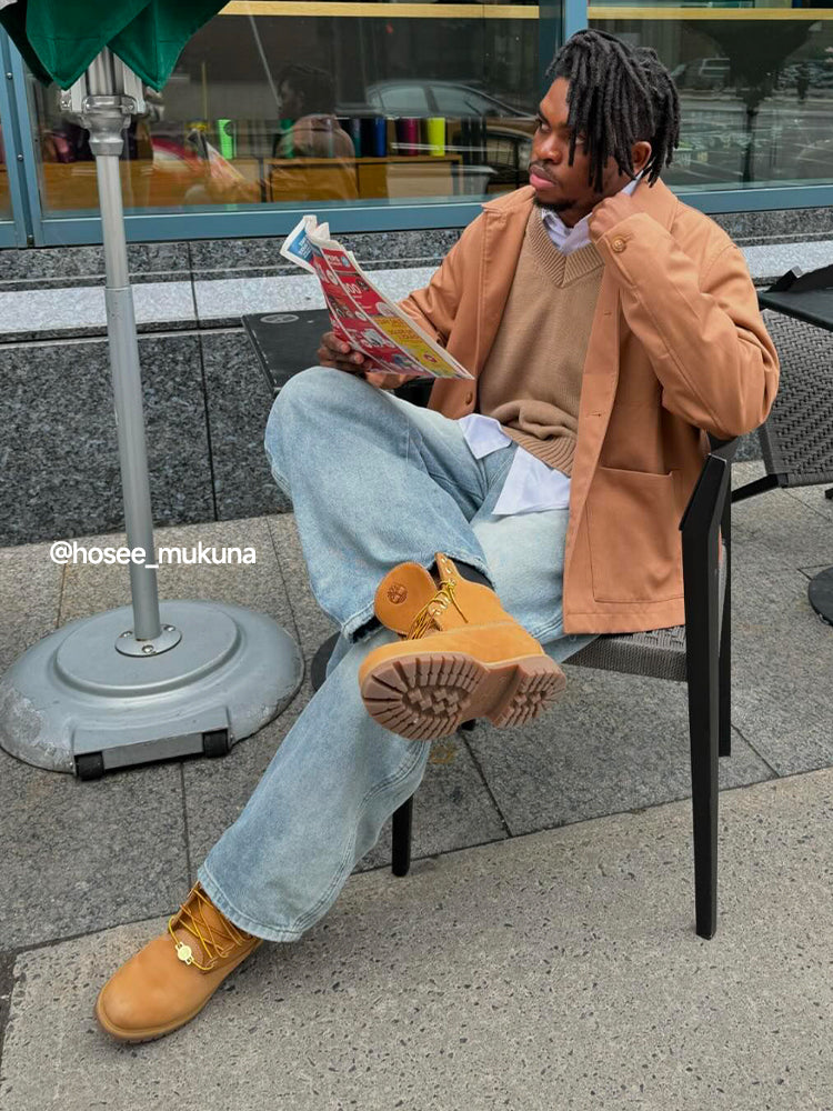Omygoods Wave Washed Baggy Jeans