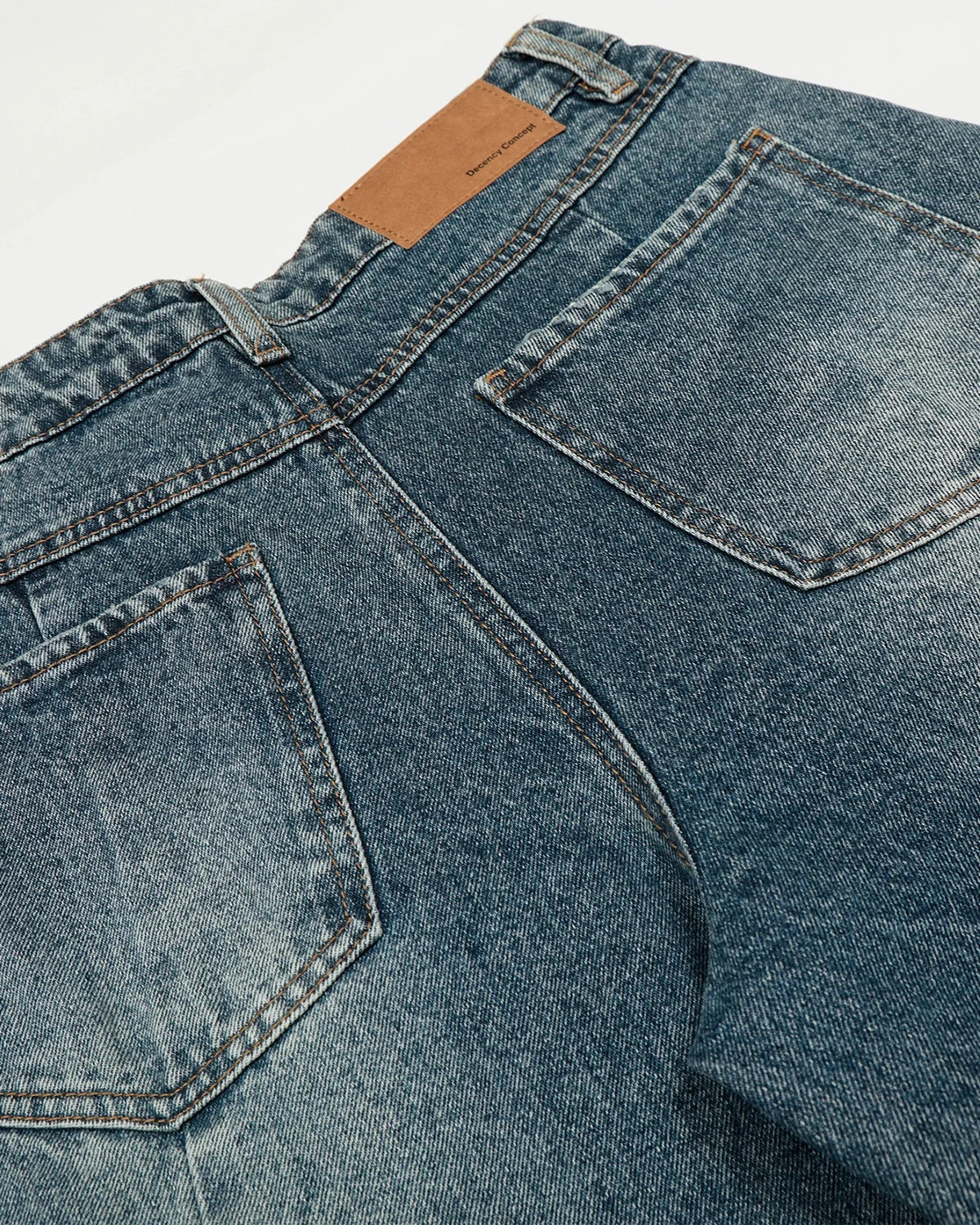 Omygoods Whisker Acid Washed Barrel Jeans