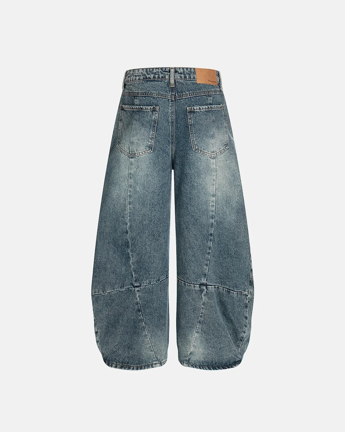 Omygoods Whisker Acid Washed Barrel Jeans