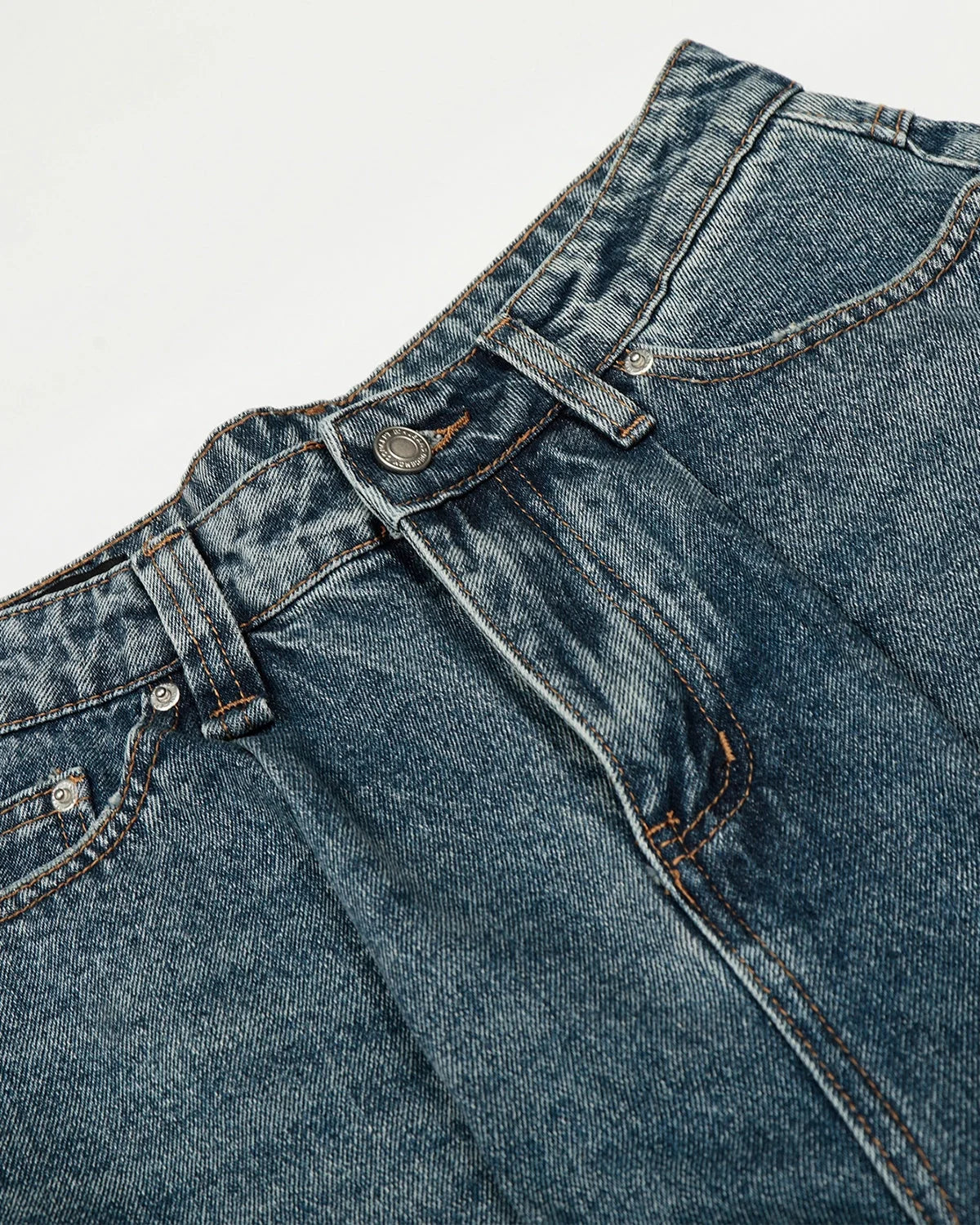 Omygoods Whisker Acid Washed Barrel Jeans