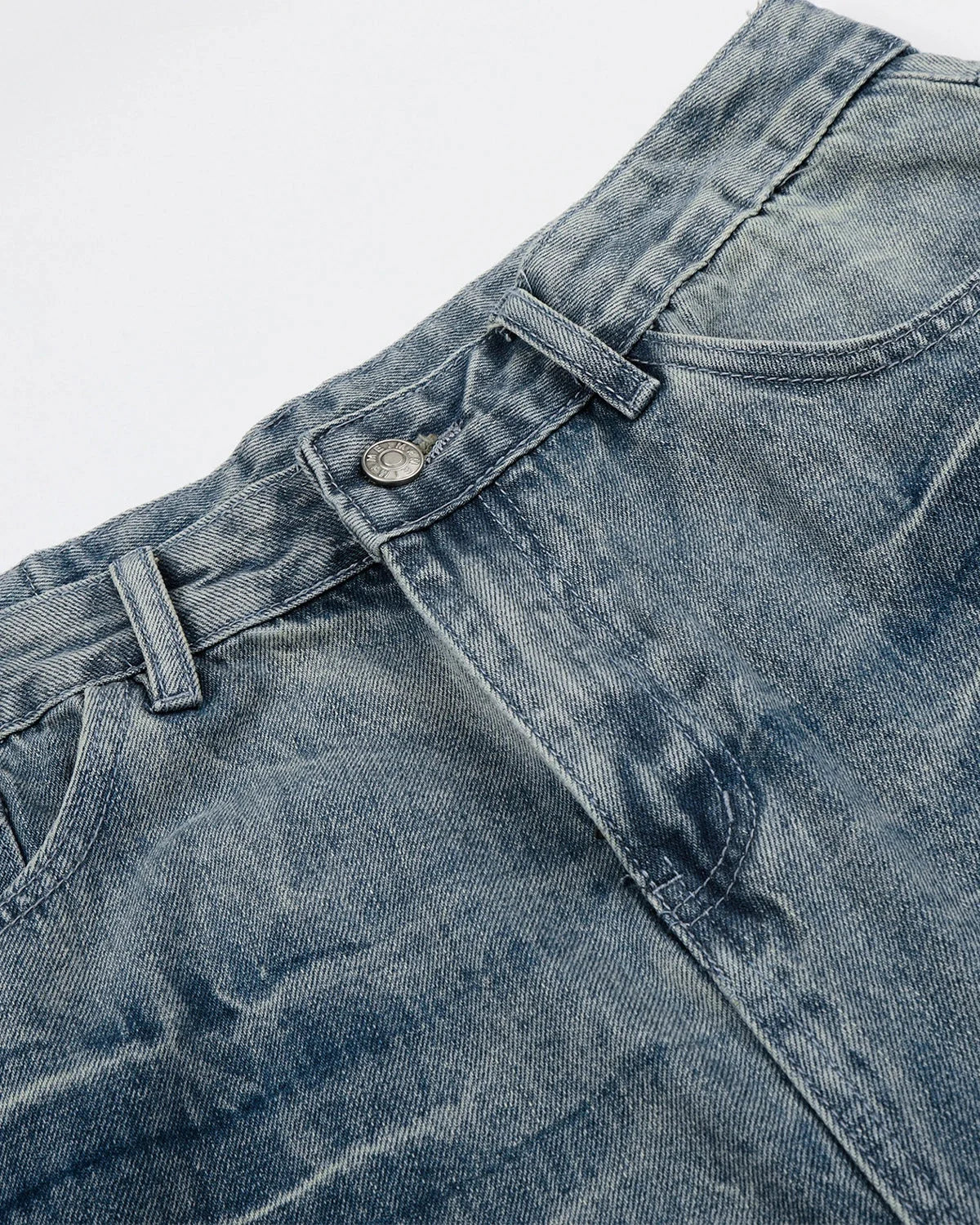 Omygoods Whisker Wash Baggy Jorts