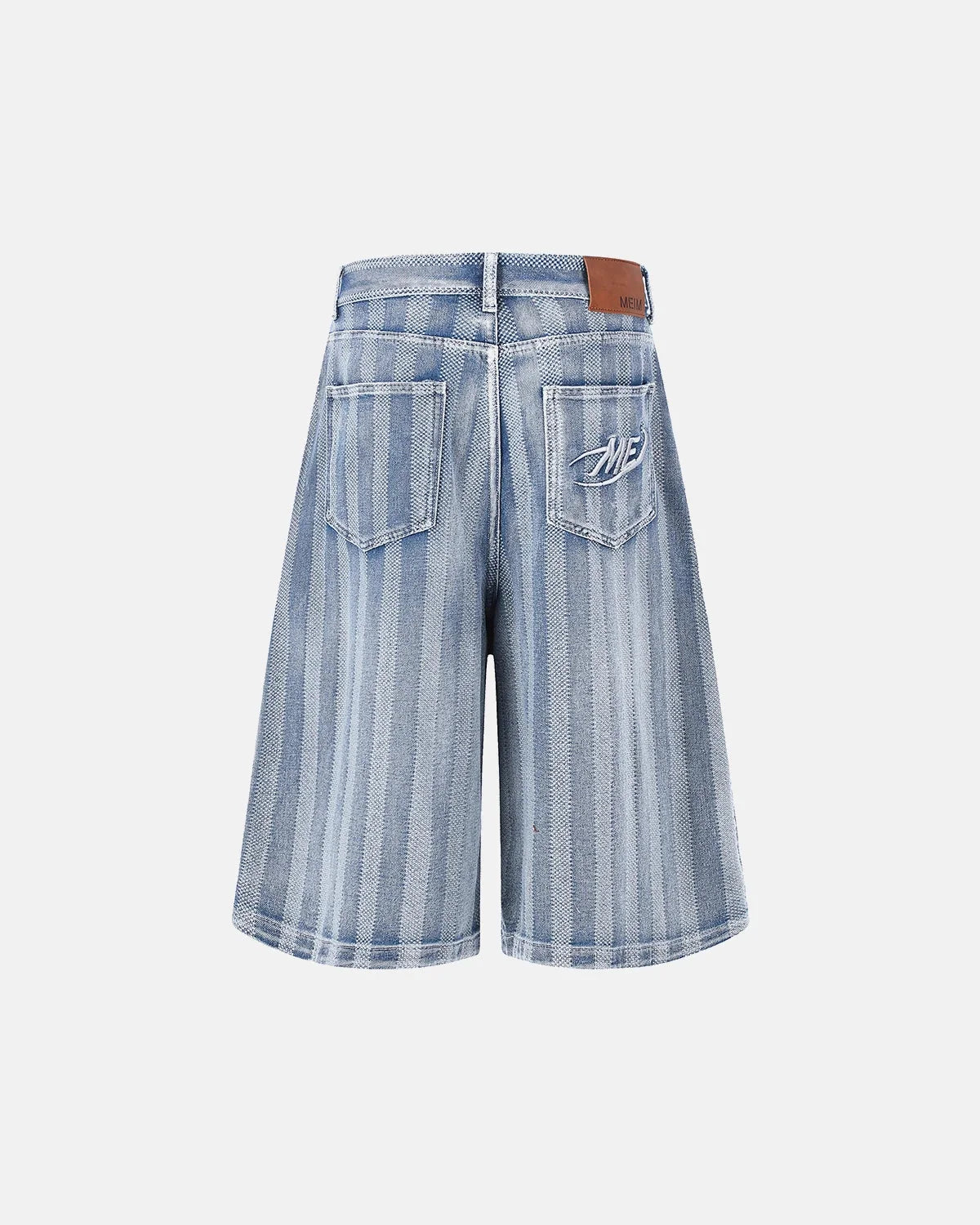 Omygoods Woven Texture Baggy Jorts