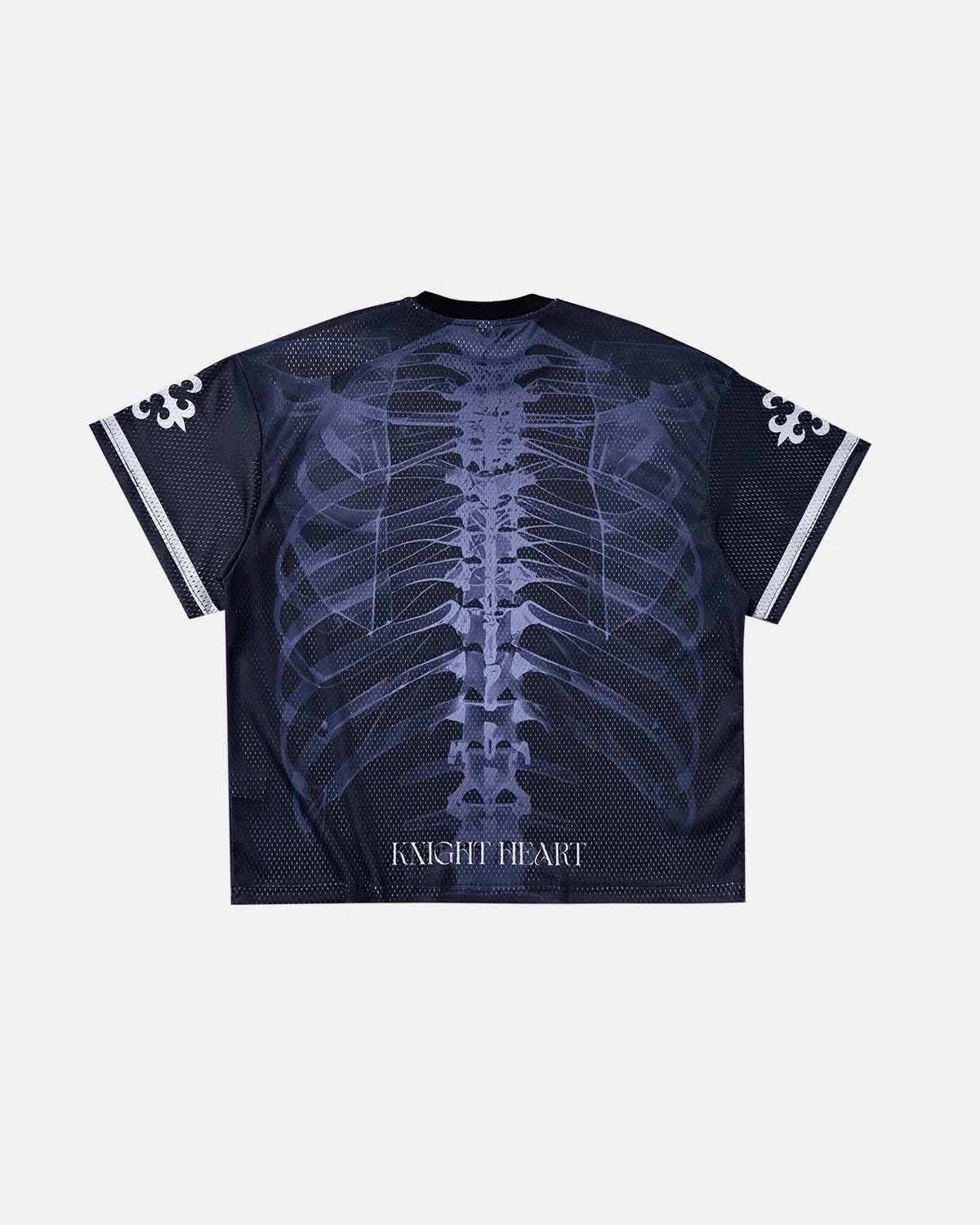 Omygoods X-Ray Skeleton Graphic Mesh Jersey
