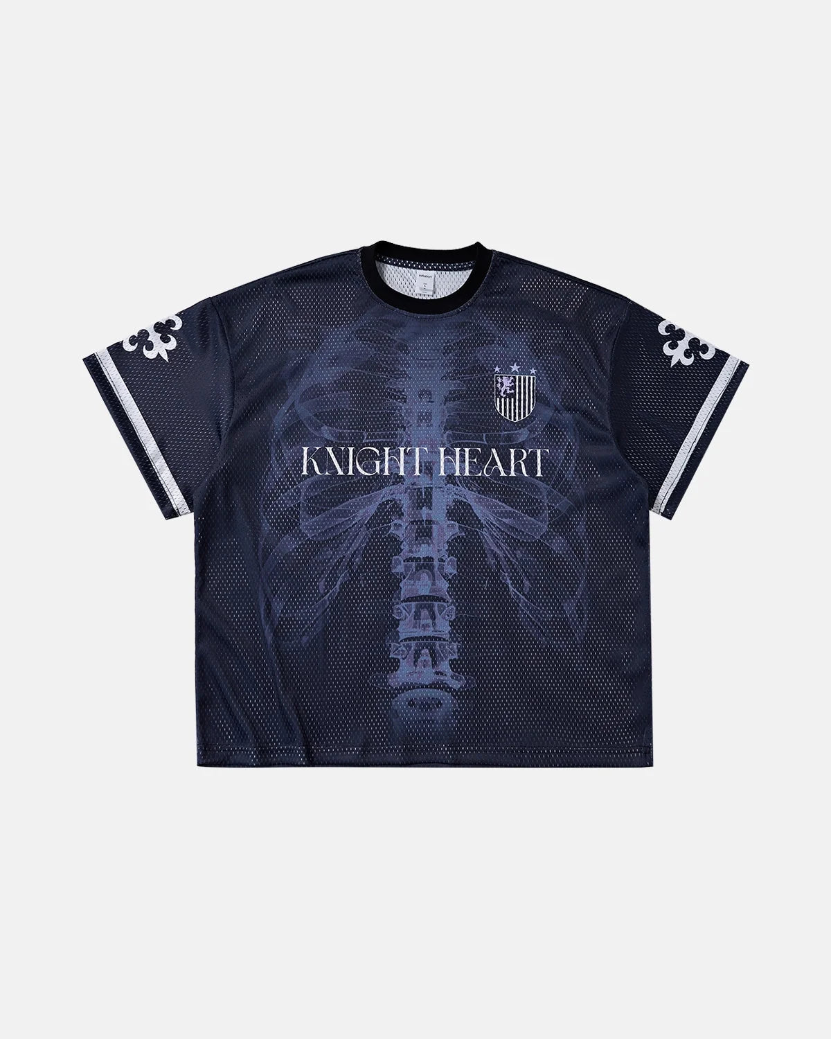 Omygoods X-Ray Skeleton Graphic Mesh Jersey