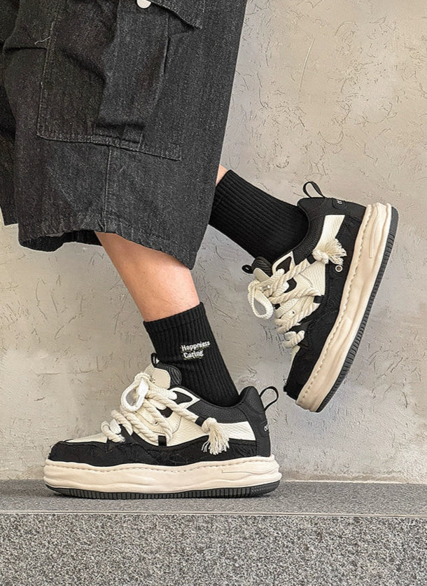 Tassel Twist | Rope Lace Platform Sneakers - OMYGOODS
