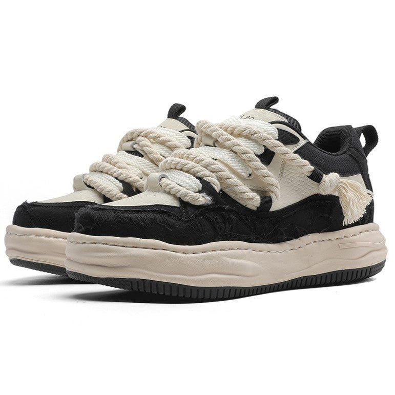 Tassel Twist | Rope Lace Platform Sneakers - OMYGOODS
