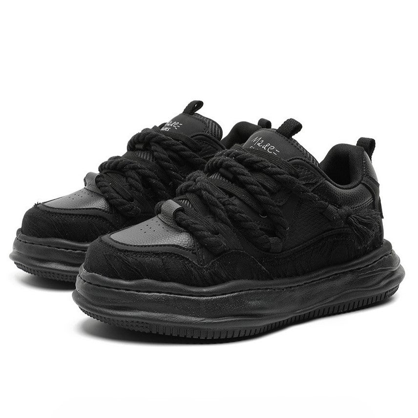 Tassel Twist | Rope Lace Platform Sneakers - OMYGOODS