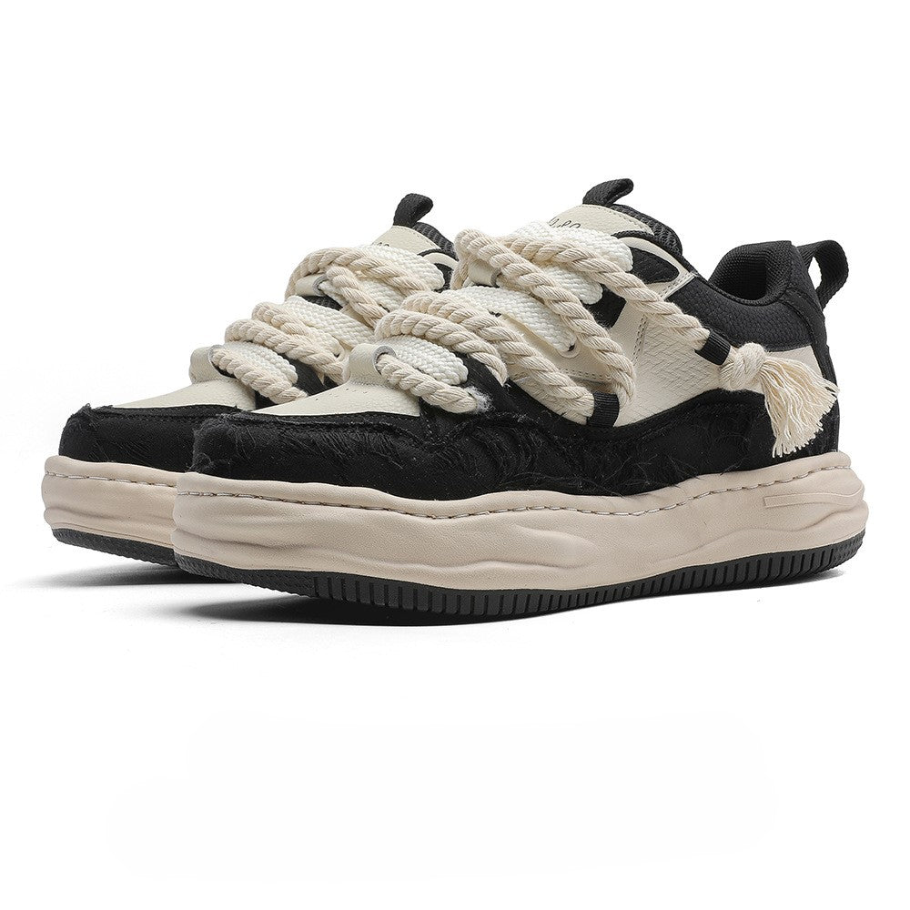 Tassel Twist | Rope Lace Platform Sneakers - OMYGOODS