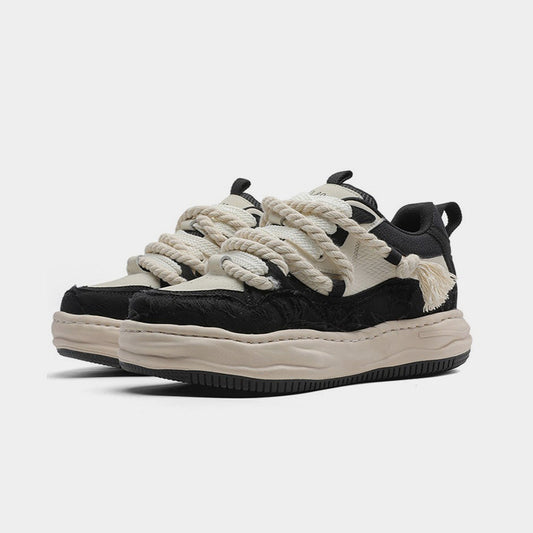 Tassel Twist | Rope Lace Platform Sneakers - OMYGOODS