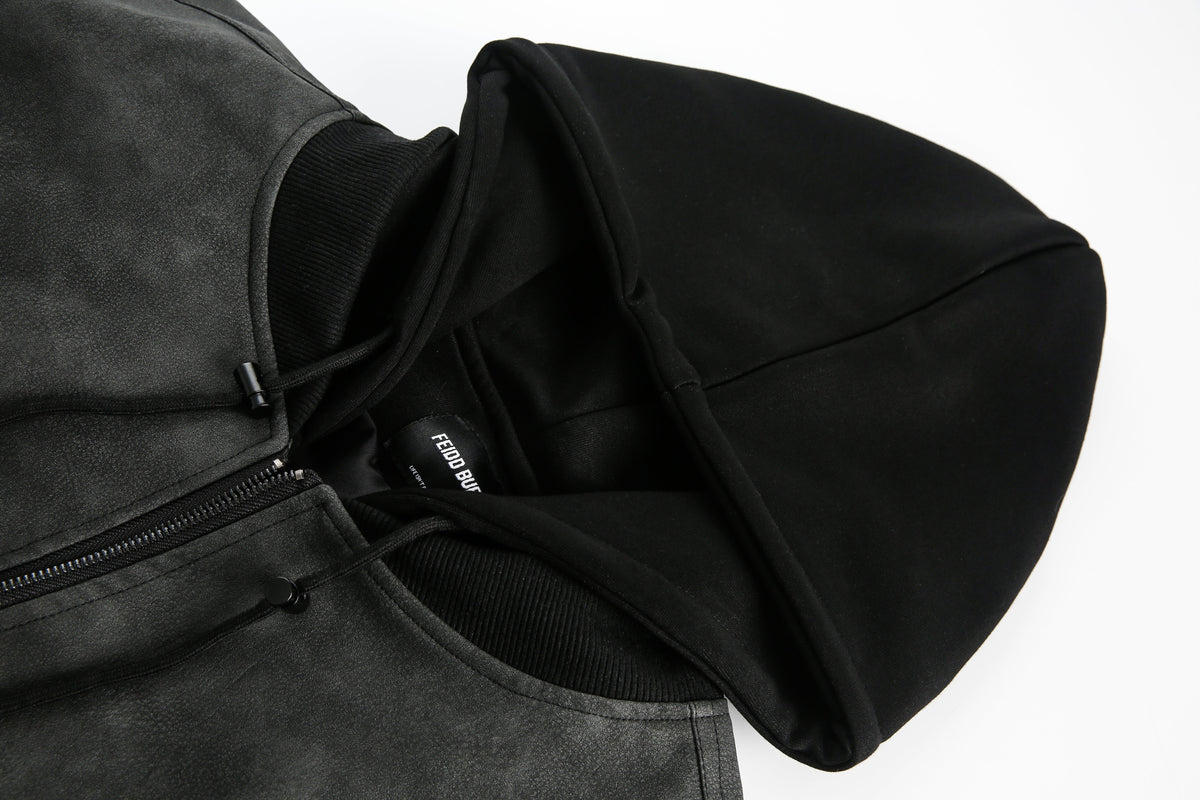 Techwear Style | Layered Hooded Bomber Jacket - OMYGOODS
