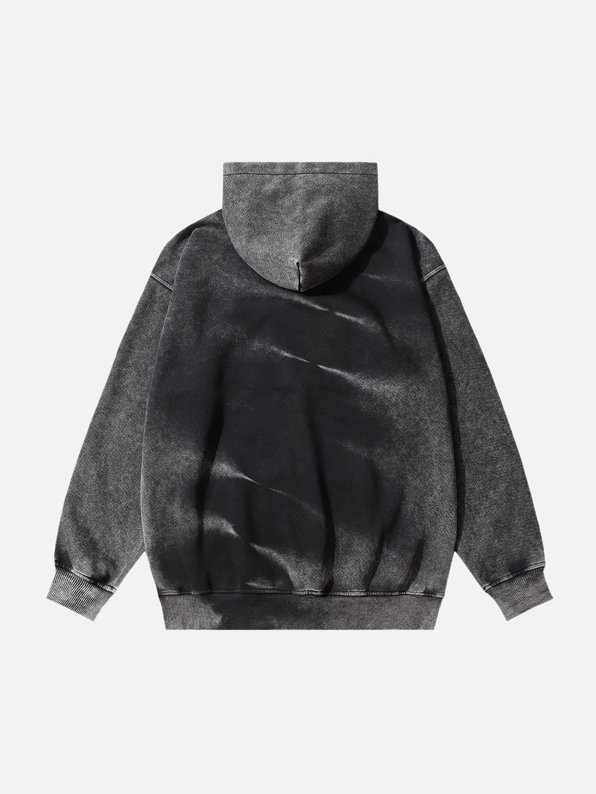 Omygoods Tie-Dye Contrasting Print Pullover Hoodie