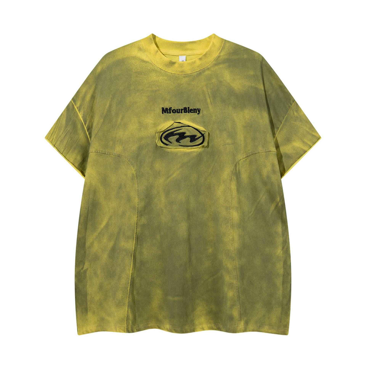 Tie dye embroidery to make old short sleeves