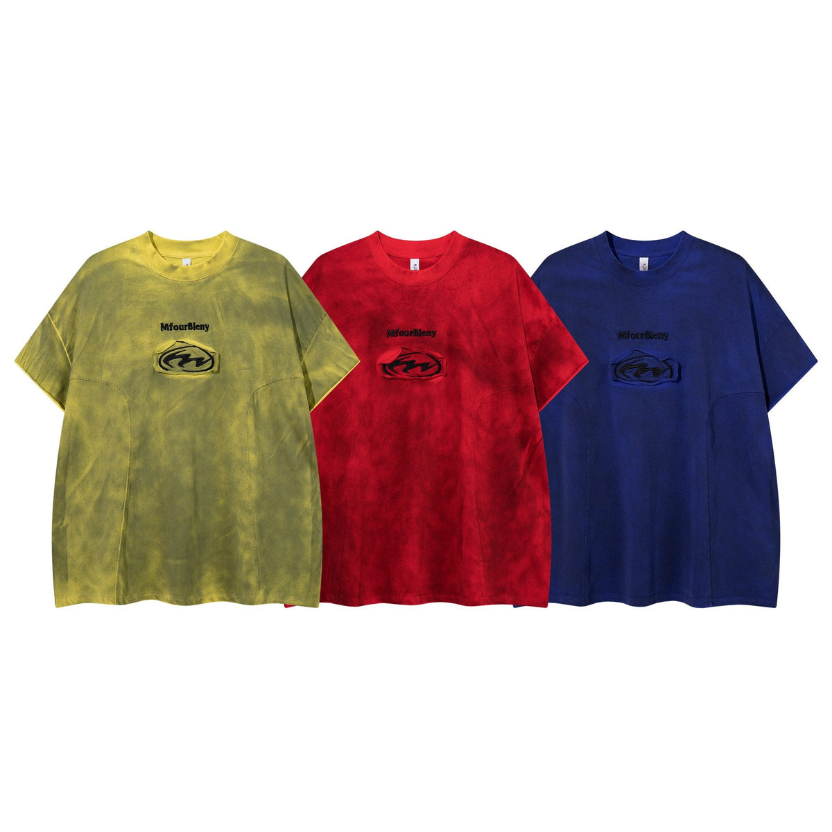 Tie dye embroidery to make old short sleeves - OMYGOODS