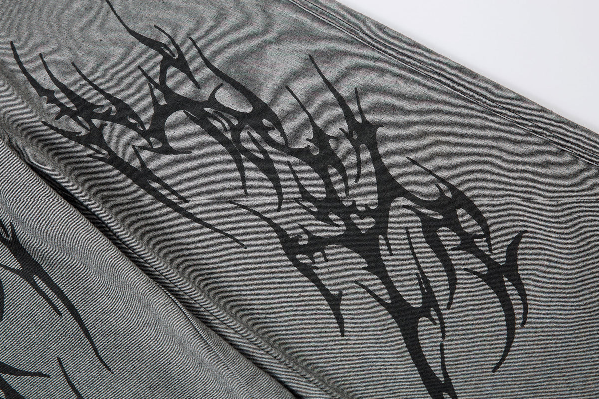 Tribal Flame Print | Baggy Jeans - OMYGOODS