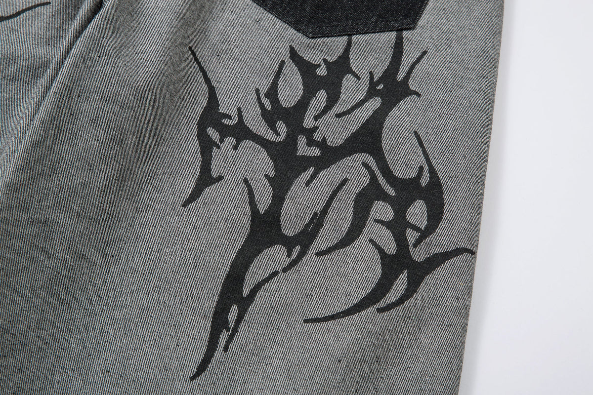 Tribal Flame Print | Baggy Jeans - OMYGOODS