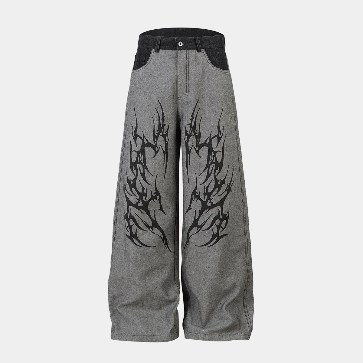 Tribal Flame Print | Baggy Jeans - OMYGOODS