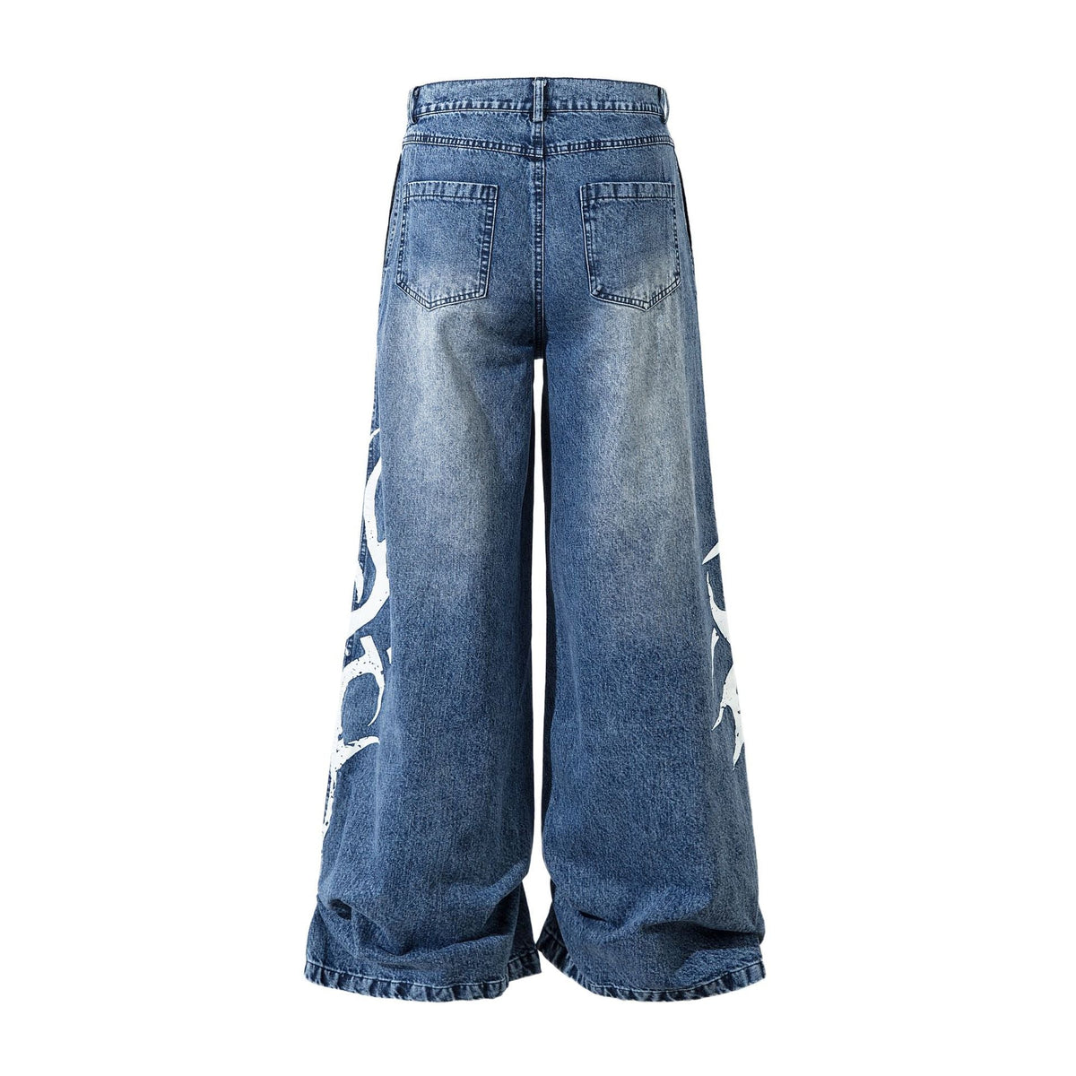 Tribal Print Washed | Baggy Jeans - OMYGOODS