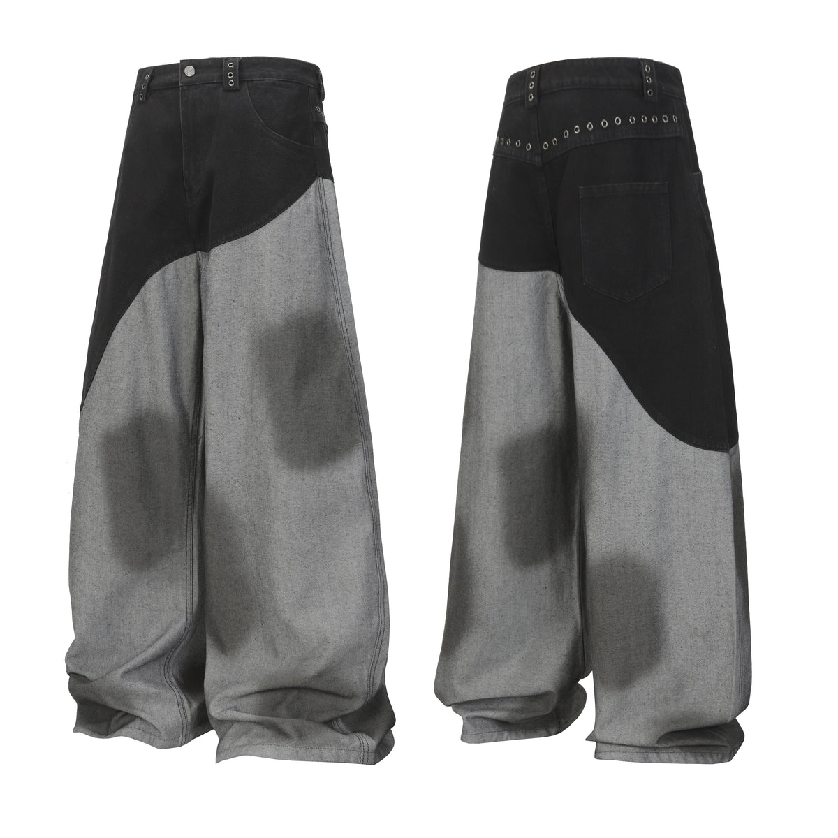 Two-Tone Fade Wash | Wide Jeans - Effortless Style for Every Occasion - OMYGOODS