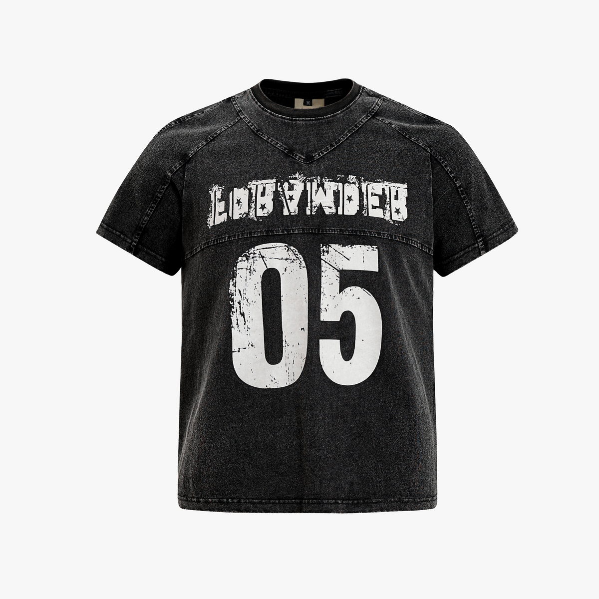 Vintage Acid Wash Number 05 Football T-Shirt - OMYGOODS