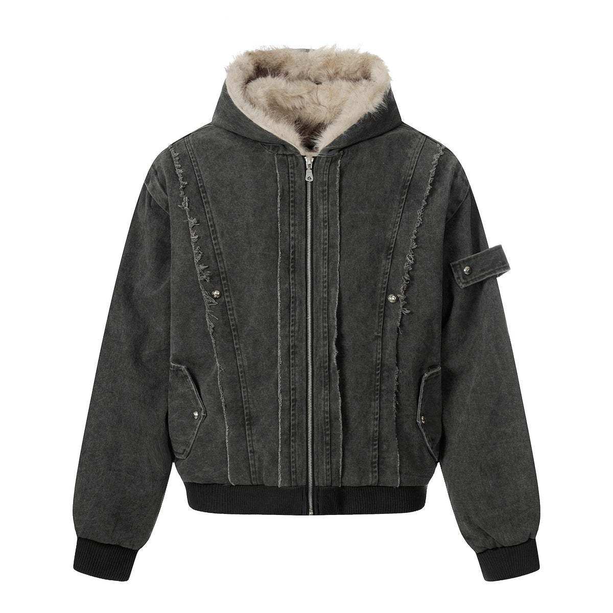 Vintage Distressed | Fur Winter Jacket - OMYGOODS