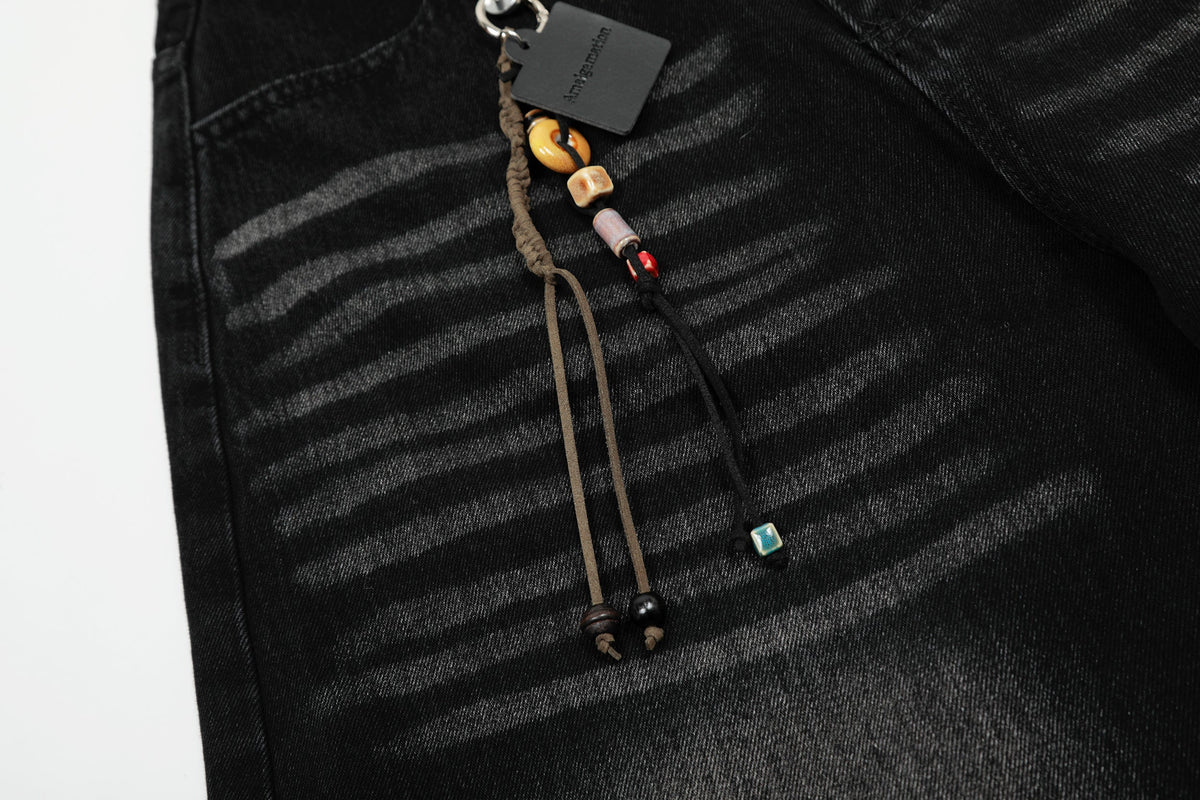 Vintage Embroidered Cross Washed Scimitar Jeans - OMYGOODS