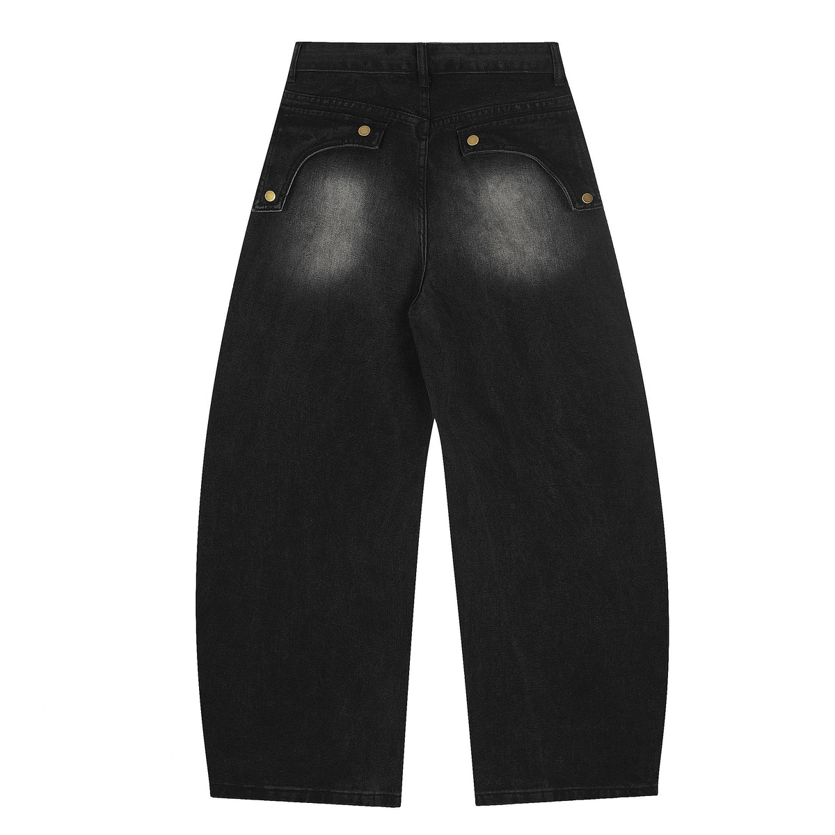 Vintage Embroidered Washed Raw-Edge Graffiti Scimitar Jeans - OMYGOODS