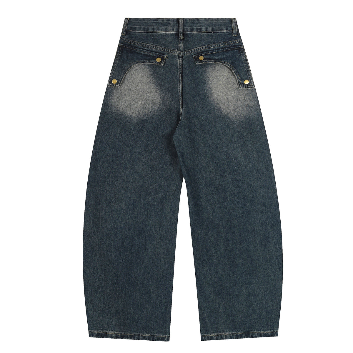 Vintage Embroidered Washed Raw-Edge Graffiti Scimitar Jeans - OMYGOODS