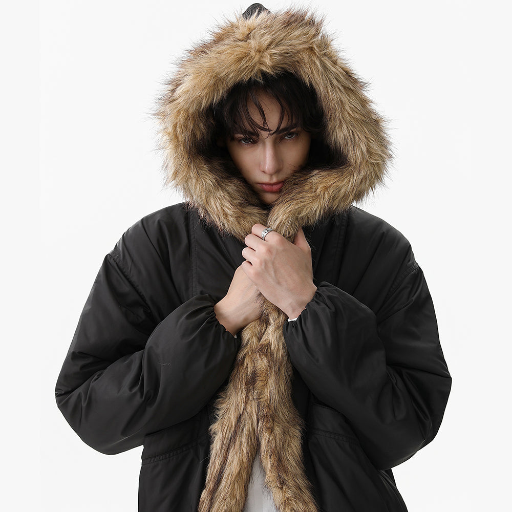 Vintage Fur-Lined | Cropped Winter Puffer - OMYGOODS