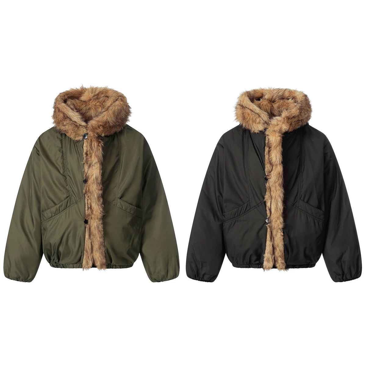Vintage Fur-Lined | Cropped Winter Puffer - OMYGOODS