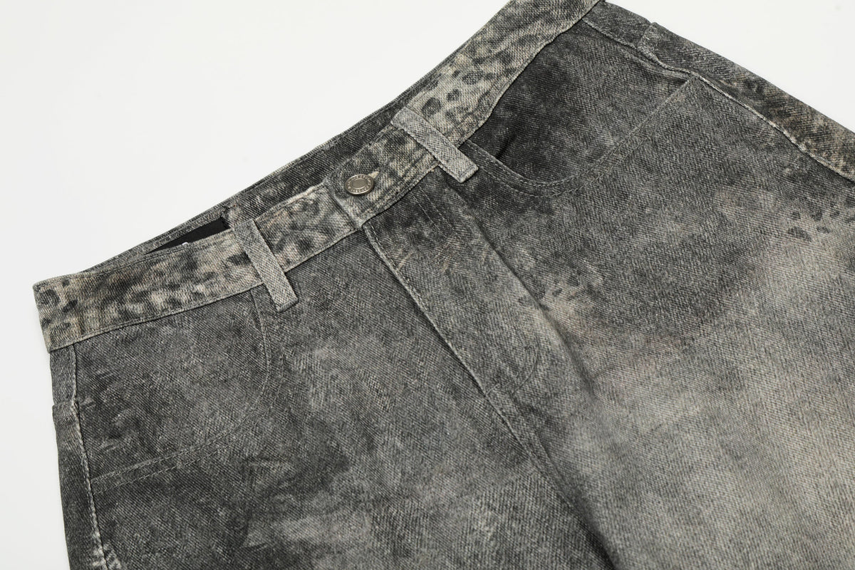 Vintage Heavy Distressed Washed Barrel Jeans - OMYGOODS