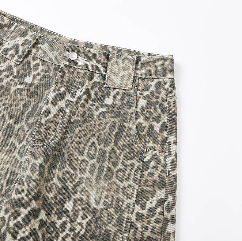 Vintage Leopard Cargo Shorts - OMYGOODS
