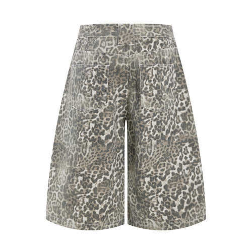 Vintage Leopard Cargo Shorts - OMYGOODS