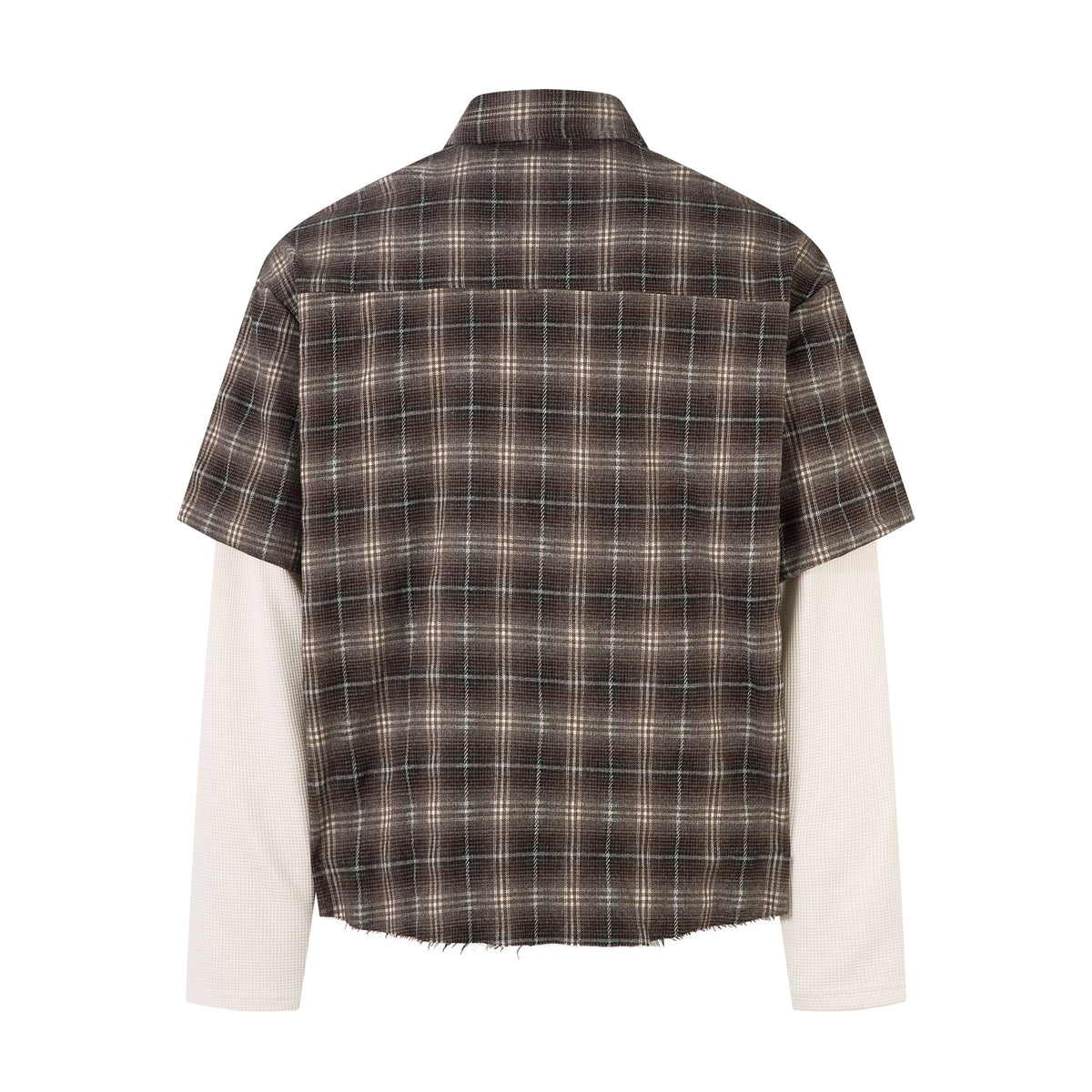 Vintage Plaid Contrast | Layered Sweatshirt - OMYGOODS