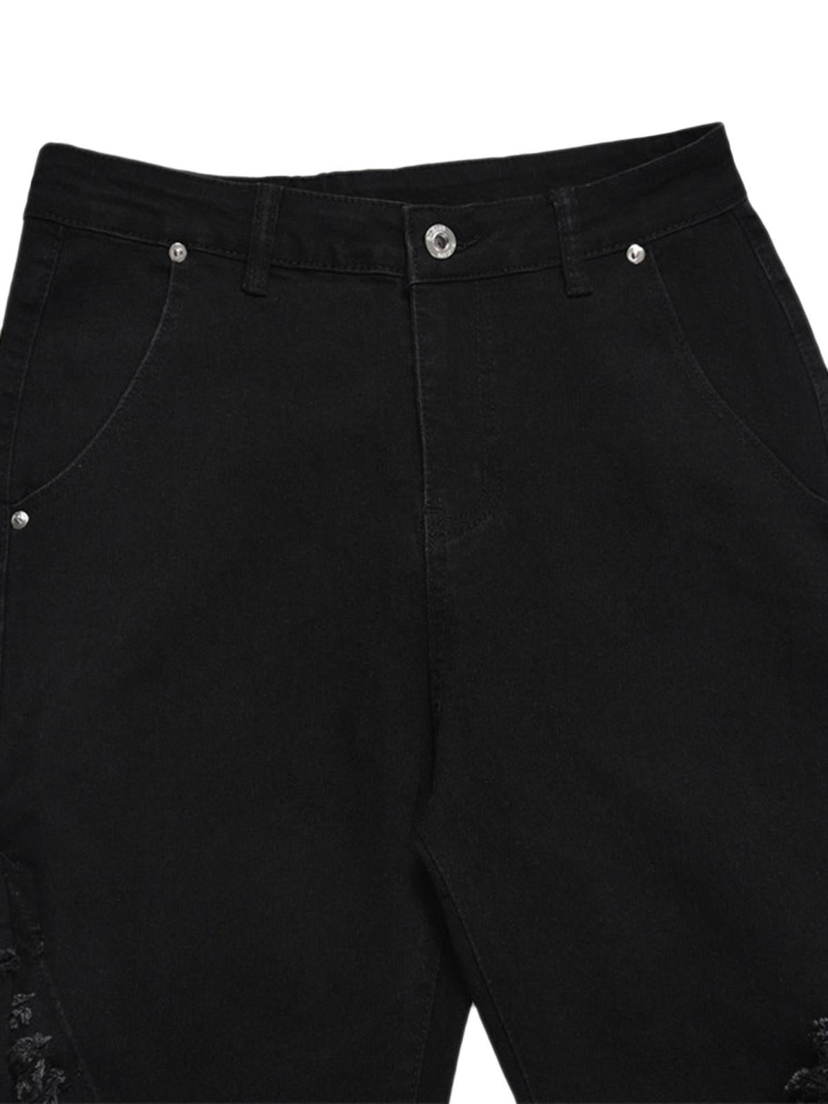 Omygoods Vintage Rough Edge Flared Jeans