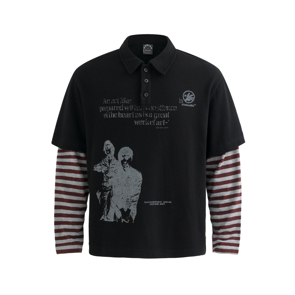 Vintage Striped Layered | Polo Sweatshirt - OMYGOODS