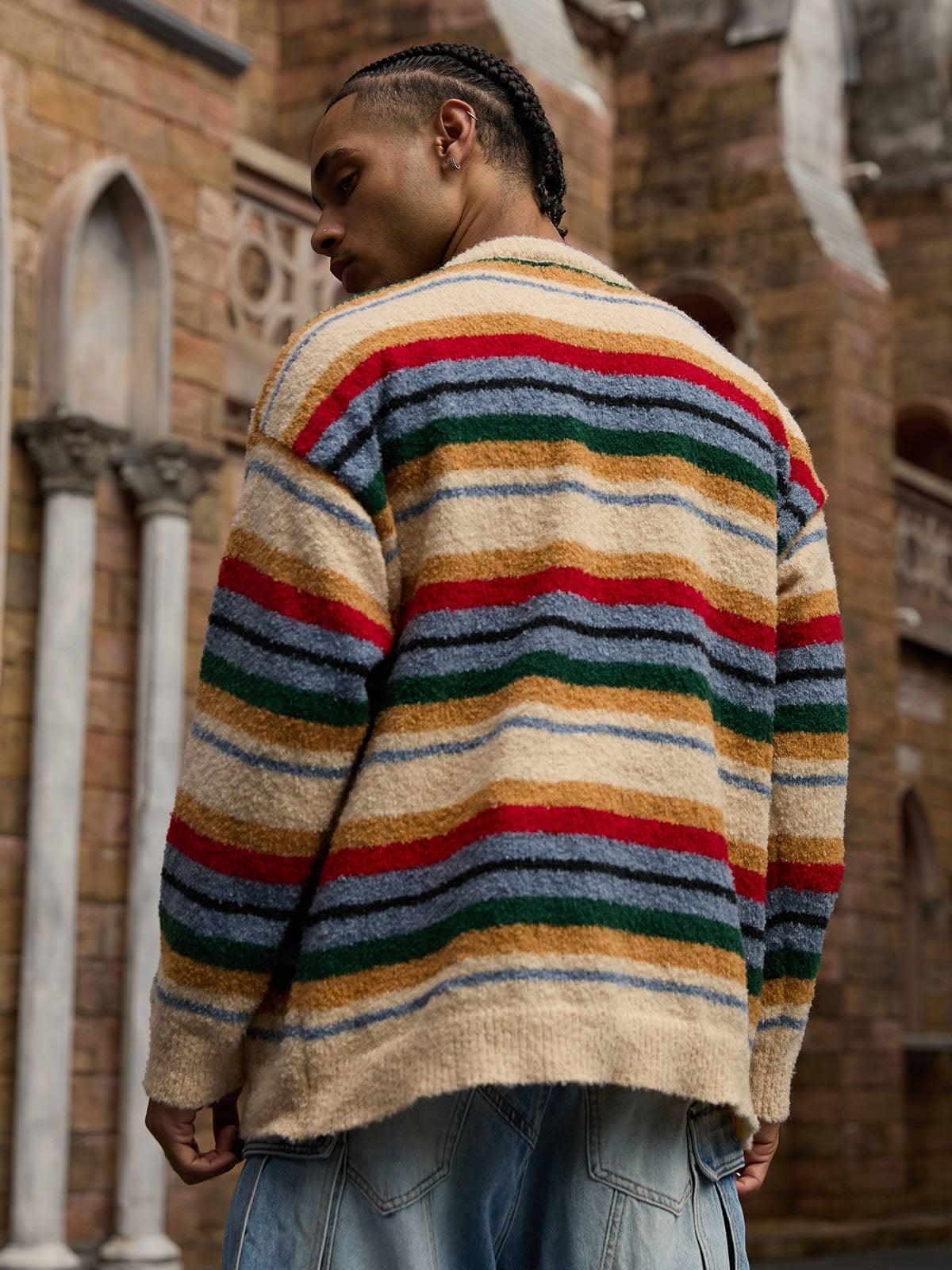 Omygoods Vintage Striped Sweater