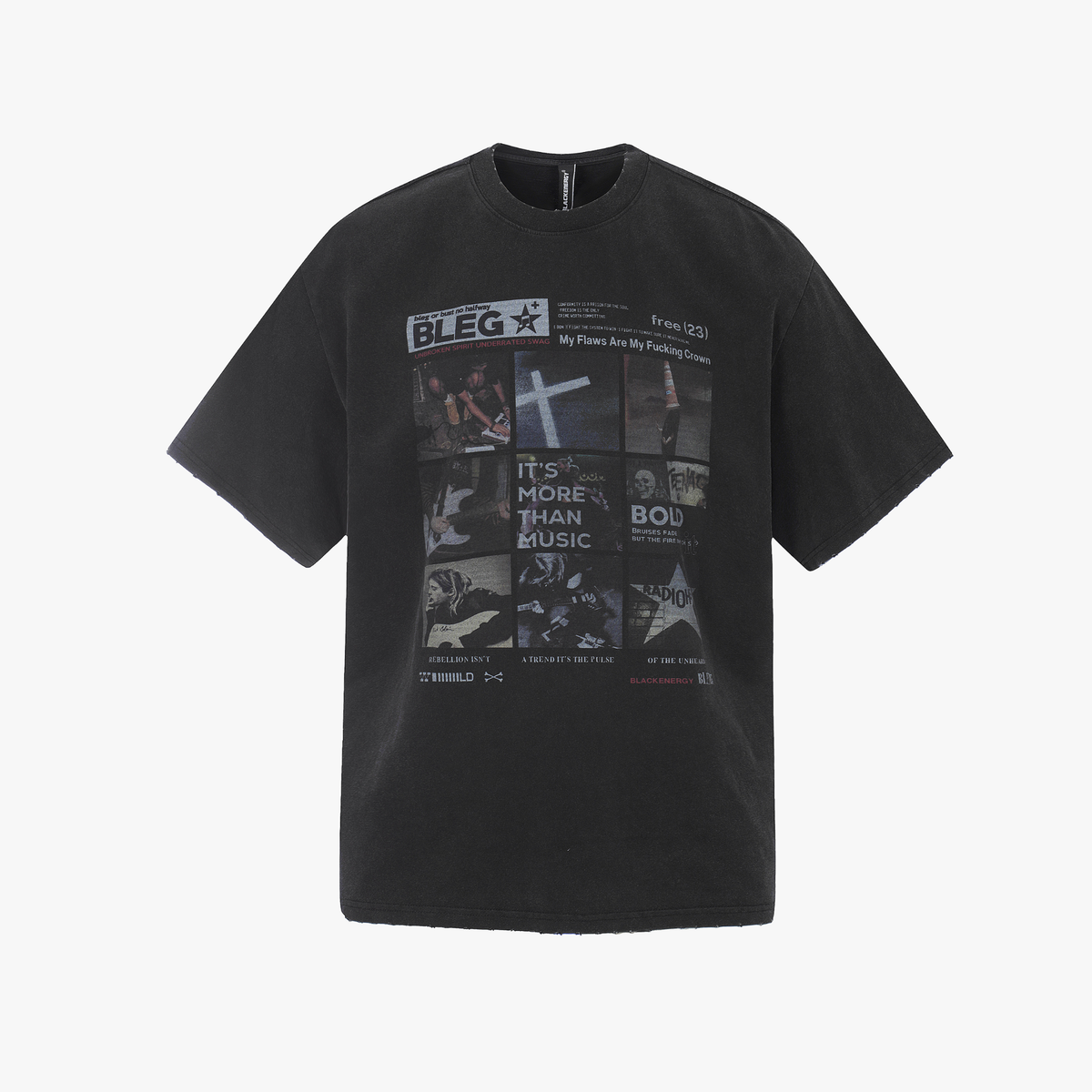Vintage Washed Graphic Print Grunge T-Shirt - OMYGOODS
