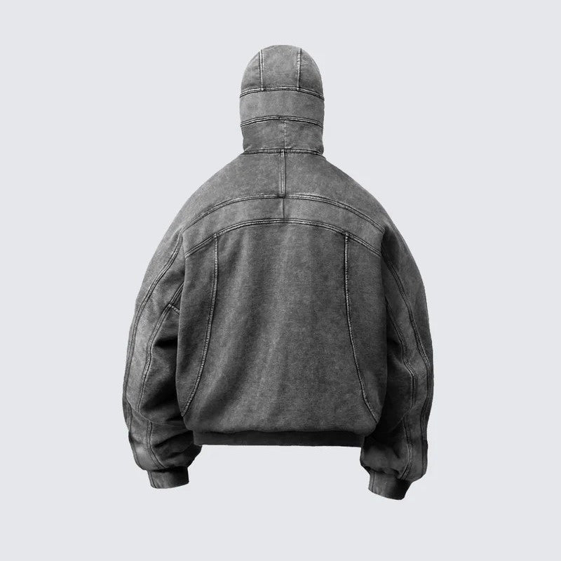 Vintage Washed Pullover | Spliced Streetwear Essential Hoodie - OMYGOODS