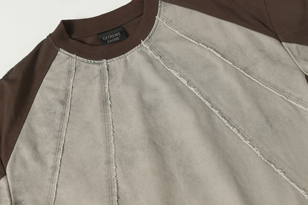 Vintage Washed Raw Seam Raglan T-Shirt - OMYGOODS