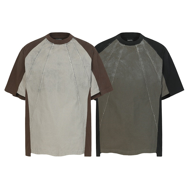Vintage Washed Raw Seam Raglan T-Shirt - OMYGOODS
