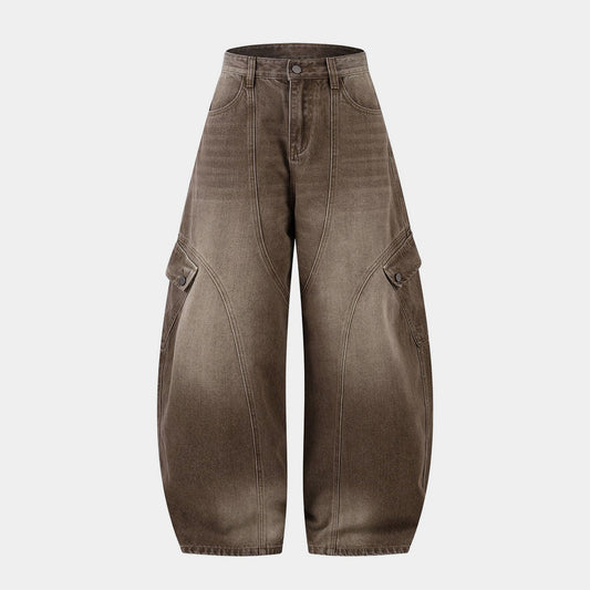 Vintage Washed Workwear | Barrel Jeans - OMYGOODS
