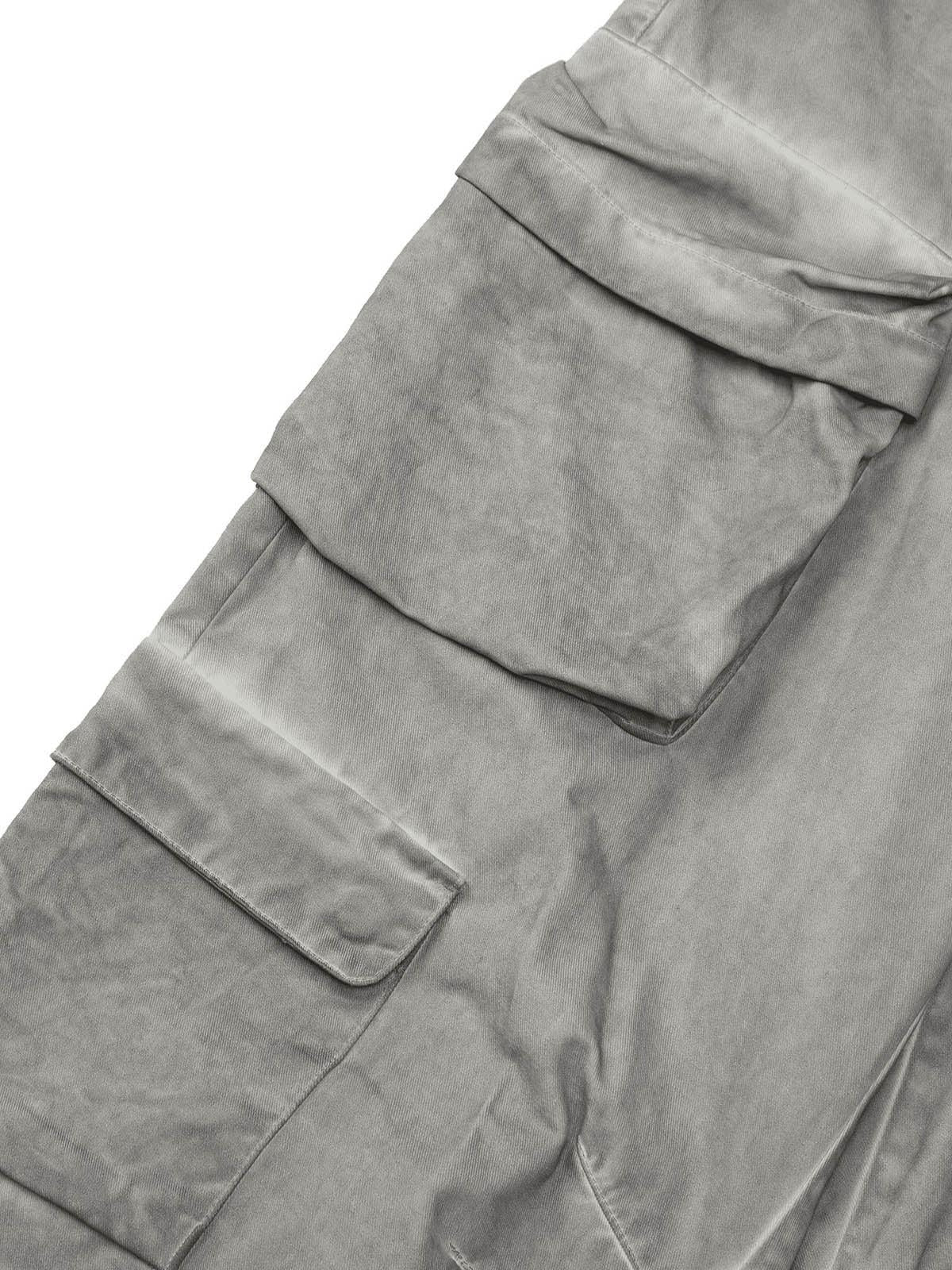Omygoods Vintage Wasteland Style Multi Pocket Work Pants