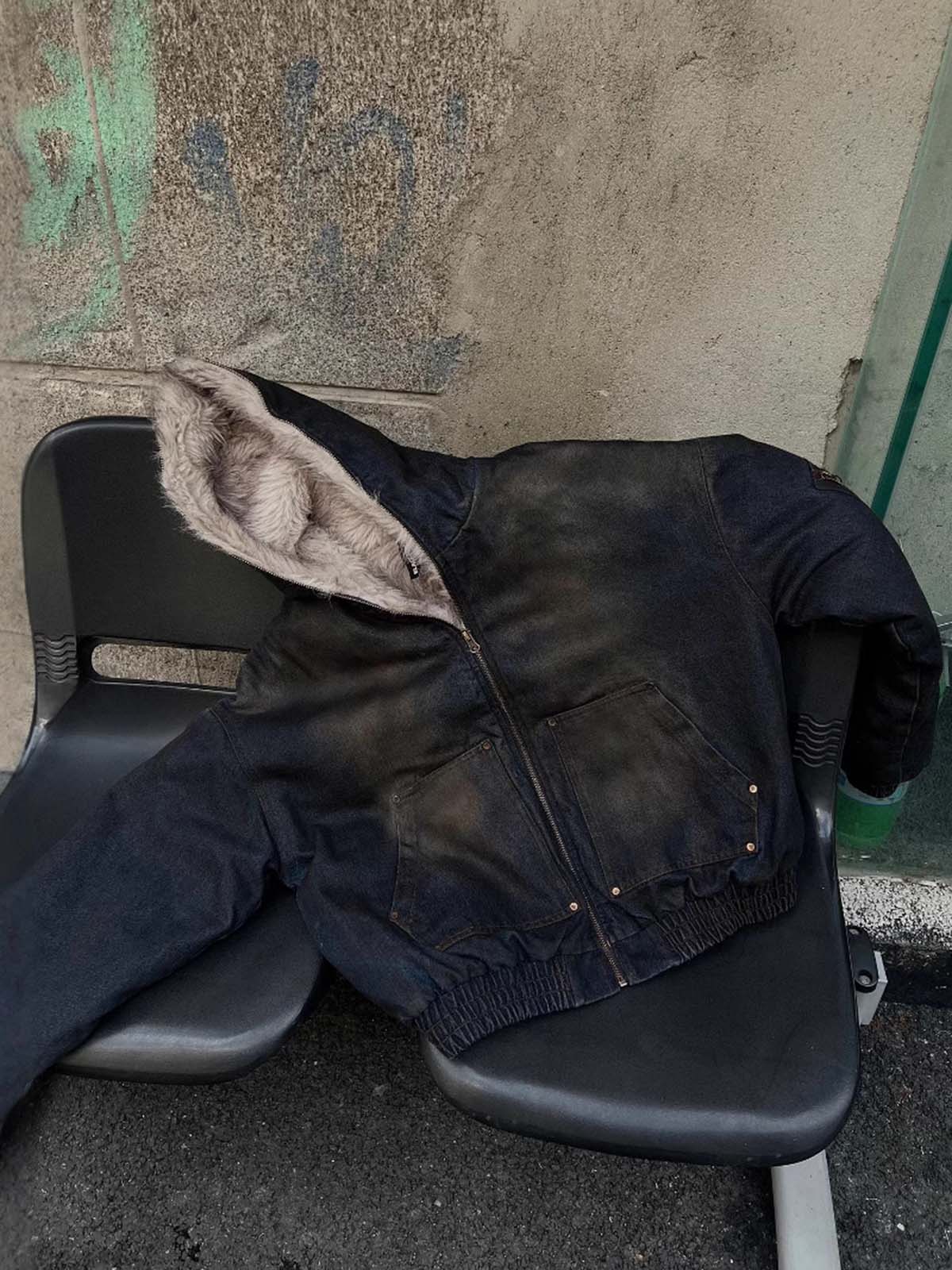 Washed Denim Fur | Hooded Jacket - OMYGOODS