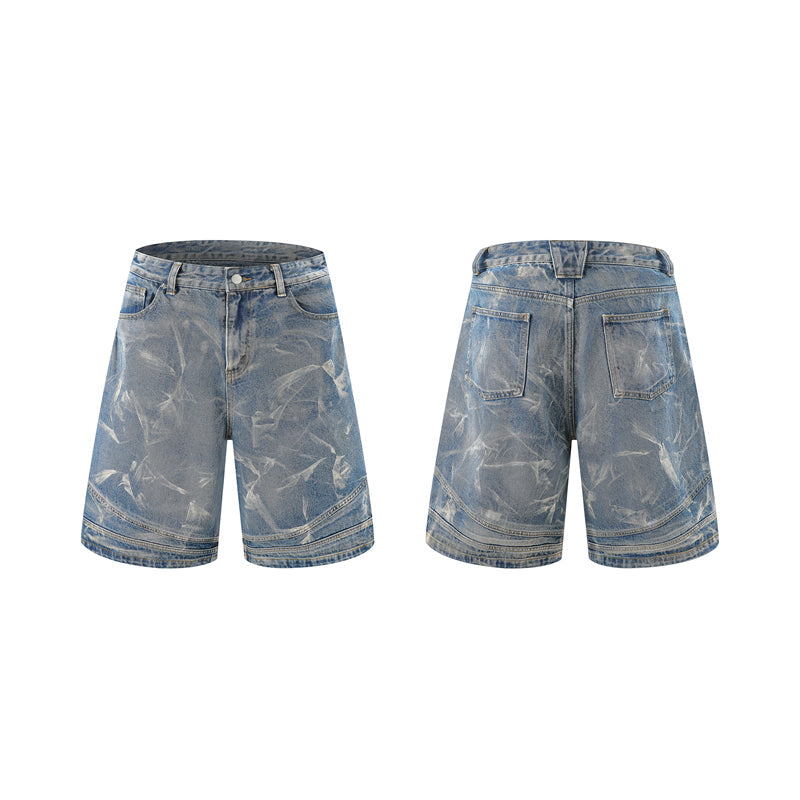 Washed Distressed Denim Shorts - Comfort Meets Style - OMYGOODS